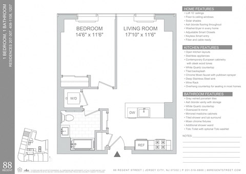 88 Regent Street Studio-2 Beds Apartment for Rent - Photo Gallery 49